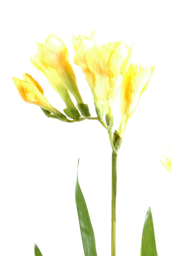 fleur artificielle fresia jaune 1 1