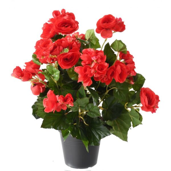 plante artificielle begonia rouge 1 1