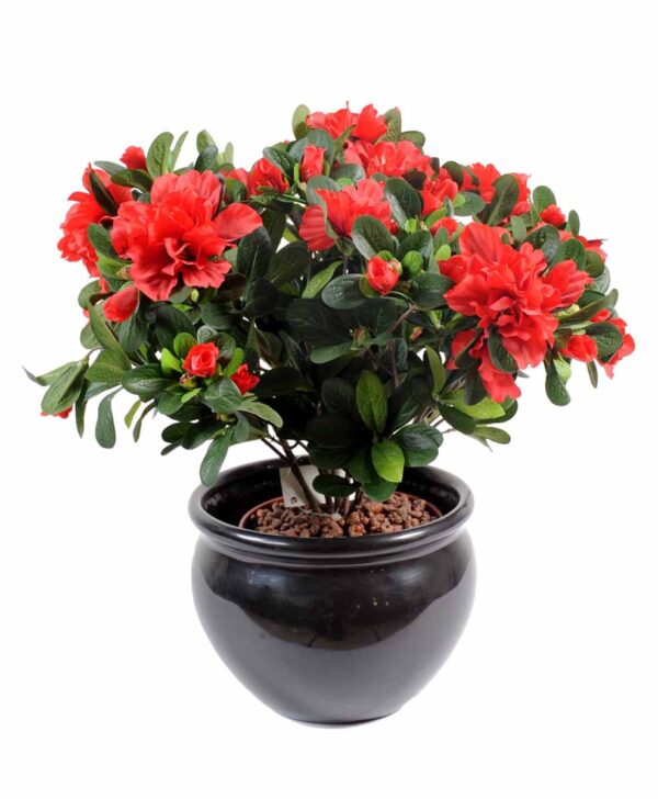 plante artificielle fleurie azalee rouge 1 1
