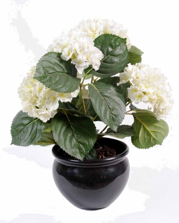 plante artificielle fleurie hortensia creme 1 1