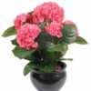 plante artificielle fleurie hortensia rose 1 1