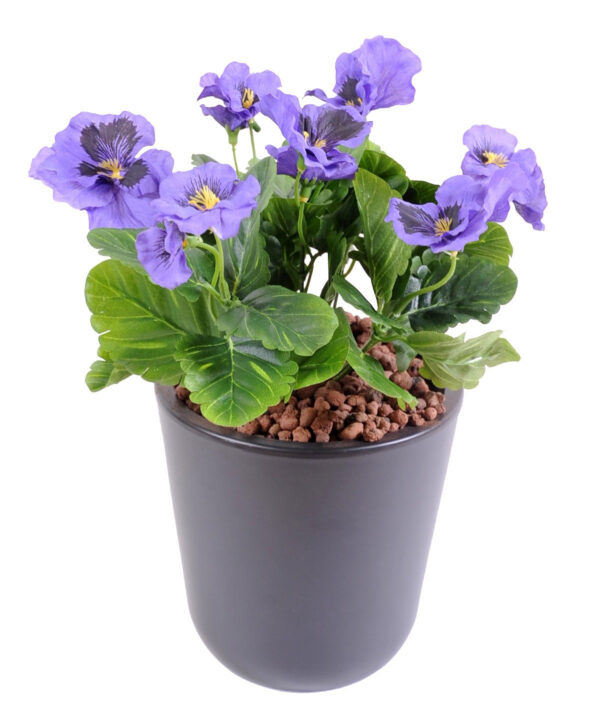 plante artificielle fleurie pensee violette 3 1